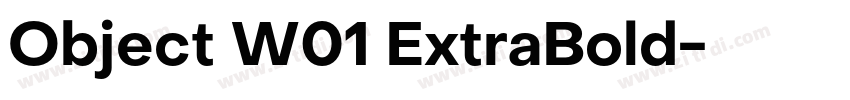 Object W01 ExtraBold字体转换